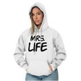 thumbnail image 5 of Just Married Newlyweds Cute Matching Hoodie Sweatshirt Women Brisco Brands M, 5 of 7