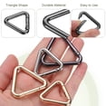 thumbnail image 3 of Uxcell 8 Pcs Triangle Spring Key Ring 1 Inch Metal Buckle Spring Snap Clip Trigger for Keychains Bags Purse Handbags Hanging Crafts DIY Accessories Decorations, Black, 3 of 5