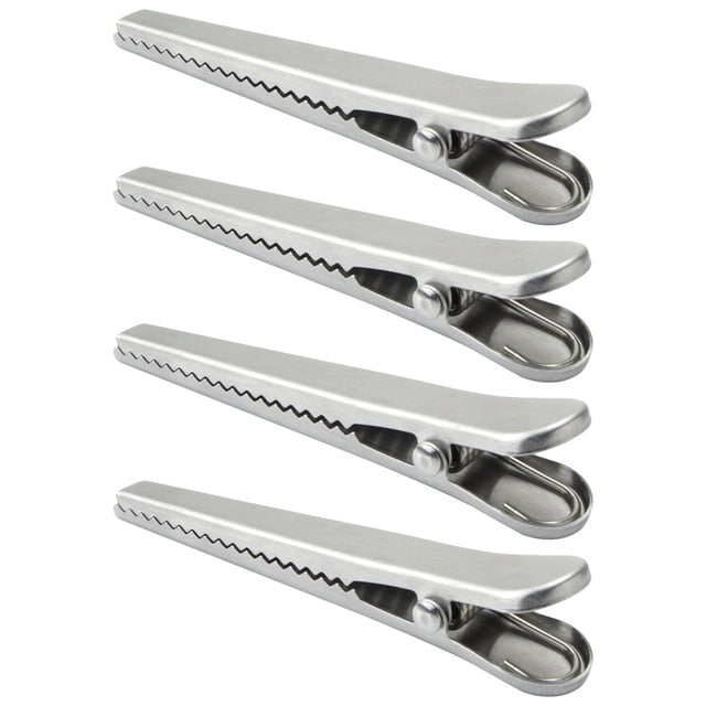 BRIGHTFUFU 4pcs Bolsa de alimentos Selling Clips de acero inoxidable Selling Abrazaderas Bolsa de bocadillos