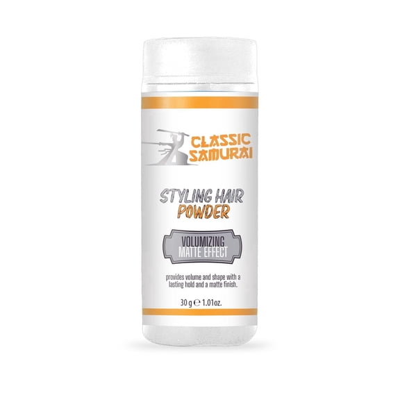 Classic Samurai Styling Hair Powder Wax, Volumizing Matte Effect, Lasting Hold, 30g, 1.01oz
