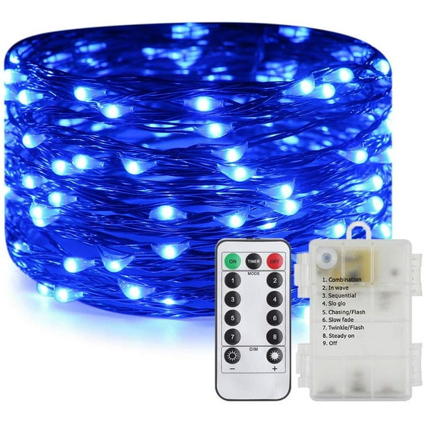 20ft 120 LED Fairy Lights Battery Operated with Remote Control Timer