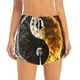 thumbnail image 2 of Balery Yin Yang Pantalones cortos deportivos para mujer con forro y dos bolsillos, elásticos, para entrenamiento, gimnasio, yoga-Small, 2 of 7
