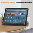 thumbnail image 4 of ELEHOLD Leather Protective Case for Amazon Fire Max 11 2023 Adjustable Kickstand Magnetic Folio Slim Shockproof Case for Fire Max 11(2023, 13th Gen),Apricot Flower, 4 of 7