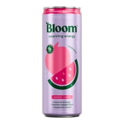 Bloom Nutrition Sparkling Energy Drink, Strawberry Watermelon, 12 fl oz Cans, 6 Pack