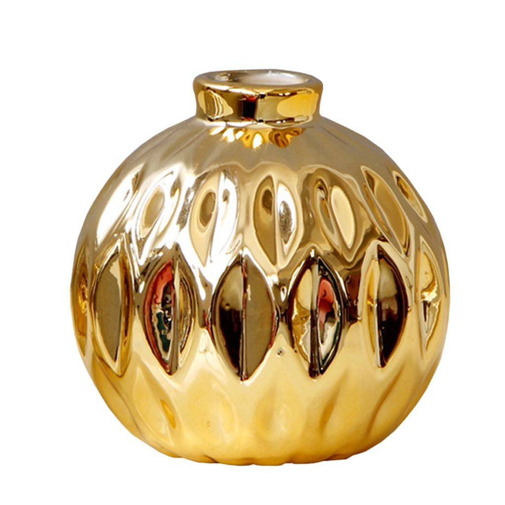 Round Ceramic Flower Vase, Decorative Vases Flower Bottle Pot For Home