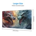 thumbnail image 2 of Bingfone White And Red Storm Dragon Large Gaming Mouse Pad,Extended Desk Mousepad with Stitched Edges,Non-Slip Base,Water Resist Keyboard Pad for Gamer, Office & Home, 29.5 x 16 in, 2 of 6