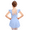 Sky Blue, variant on Oudiya Girls Shiny Ruffle Sleeve Ballet Leotard with Skirt Criss Cross Back Dance Outfit for Ballerina Kids 3-11Y