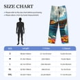 thumbnail image 2 of Cauagu Floral Ship On Ocean Mens Pajama Pants Sleep & Lounge Pants,PJ Bottoms with Pockets-Medium, 2 of 7