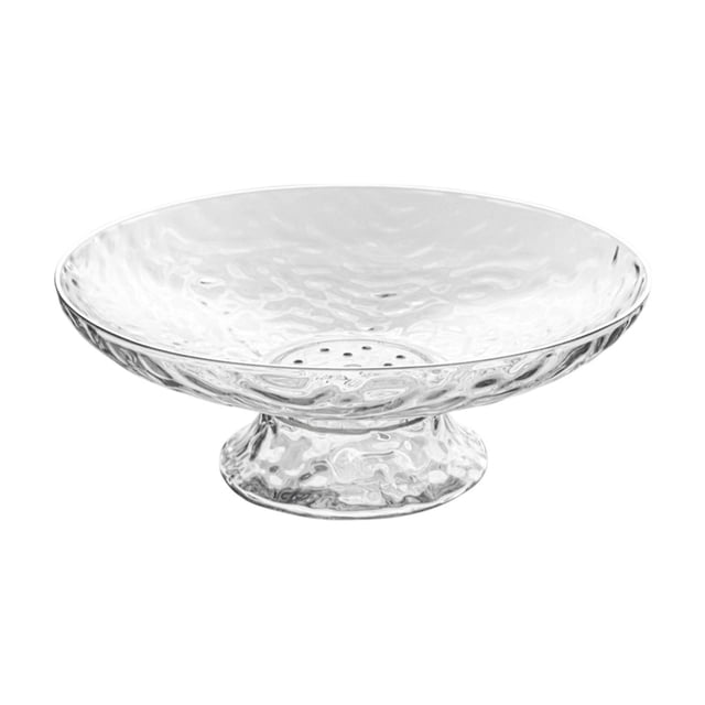 Fruit Plate Snack Tray with Drainage Design for Living Room Coffee Table, Durable Plastic Serving Platter for Home Kitchen