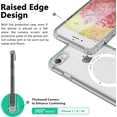 thumbnail image 4 of Étui Hybride Magnétique XUCP-Rigide Compatible avec iPhone SE3 SE2 SE 8 7 Étui MagSafe, Protection Militaire, Antichoc Coussin Gonflable, Résistant aux Rayures, Charge Sans Fil Qi, Couverture en Silicone Anti-Jaunissement, Transparent, 4 of 4
