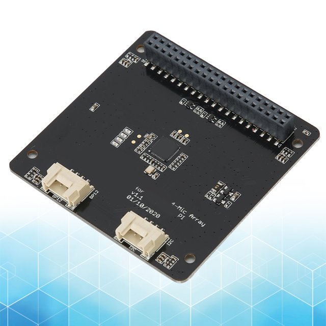 Placa de expansión de matriz placa de expansión de matriz con interfaz de 4 micrófonos para Raspberry Pi 4B/3B+/3B placa de expansión de 3 metros fácil de instalar ANGGREK Otros