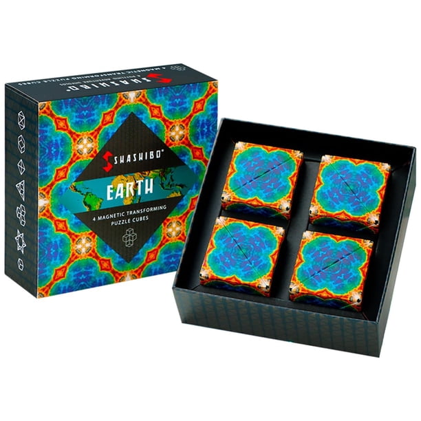SHASHIBO Caja de cambio de forma – Cubo antiestrés patentado galardonado con 36 imanes de tierras raras – Se transforma en más de 70 formas Caja de regalo Descargue la aplicación móvil Fun in Motion T