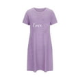 thumbnail image 1 of fheaev Chemises de Nuit pour Femmes Grande Taille Imprimé Saint-Valentin Chemise de Nuit Manches Courtes Col Rond Robes de Maison Courtes Imprimé Floral, 1 of 5