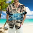 thumbnail image 2 of Hawaiian Shirts for Men Short Sleeves Printed Button Down Shirts Summer Beach Mens Shirts Clearance 08-Beige XL, 2 of 5