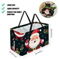 thumbnail image 2 of Santa Claus Large Foldable Oxford Cloth Storage Bin Shopping Basket Shopping Bag Grocery Bags, 2 of 7