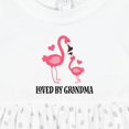 thumbnail image 4 of Inktastic Grandma Loves Me Flamingo Grandchild Girls Baby Dress, 4 of 5