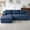 Blue, variant on 96 Inch Modular Sectional Couches for Living Room, Modern Boneless Sofa, Upholstered Deep Seat Cloud Couch, Corduroy Comfy L-Shape Sofas Couches, No Assembly Required, Black (Left Facing Chaise)