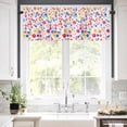 thumbnail image 5 of Polka Dots Valances for Windows Watercolor Rod Pocket Curtain Valance Window Treatment Short Curtains for Kitchen Living Room, 60"x18", 5 of 5
