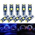 thumbnail image 2 of 10 Pzs Bombilla LED gao jinjia T5 W3W W1.2W 12V Canbus Luces Interiores Coche, 2 of 4