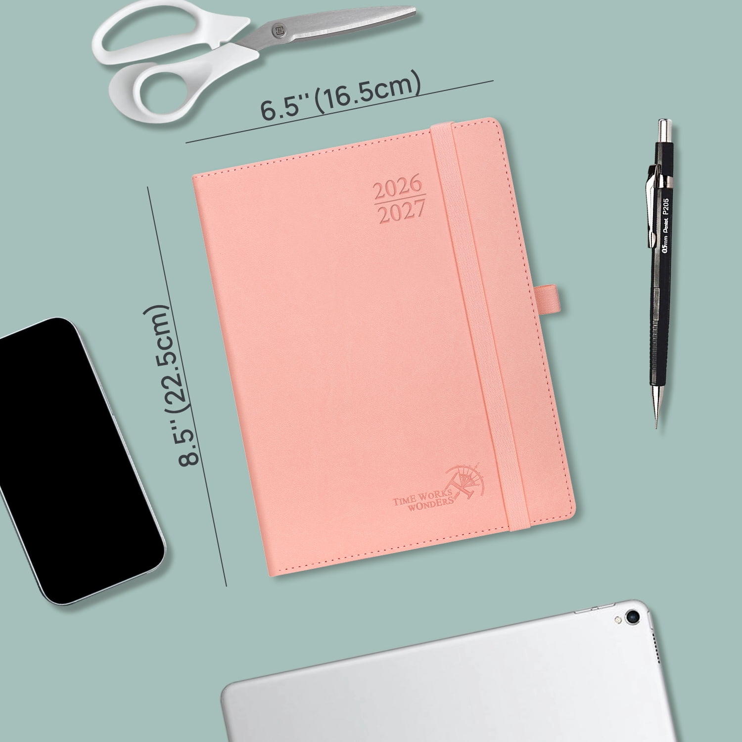 POPRUN Academic Planner 2026-2027, 6.5"x8.5", Weekly and Monthly Calendar (Jul.26-Jun.27), Flexible Cover, Monthly Tabs,100 GSM Paper - Night Sky Blue