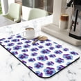 thumbnail image 2 of Butterfly Rose Floral Kitchen Mat, Botanical Absorbent Coffee Bar Pad, Wildflower Bloom Drying Mat, 12x20in, 2 of 7