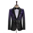 thumbnail image 1 of Vestido de actuación para caminar con lentejuelas degradadas para hombre, traje colorido, Top + pajarita, chaqueta de traje de presentador de club nocturno, 1 of 2