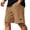 Khaki, variant on Mens Shorts Casual Summer Elastic Waist Textured Straight Leg Loose Fit Lightweight Lounge Shorts with Pockets