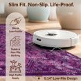 thumbnail image 6 of Design&I 8'x10' Washable Area Rug Pink Vintage Interlocking Weathered Scroll Symmetrical Purple for Dining Room, Large Office, Lounge, Snag-Free, 6 of 7