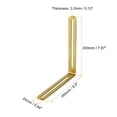 thumbnail image 2 of Adjustable Corner Code, 2 Pack 165x200mm - Stainless Steel 90-degree L-Shape Corner Brace, for Fixed (Gold), 2 of 5