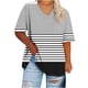 thumbnail image 1 of Camisetas de Cuello en V Mujeres de Manga Corta Sobredimensionada Impresa Camiseta Interior de Verano, Top Deportivo para el Uso Casual, 1 of 4