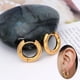 thumbnail image 5 of Pendientes de alambre redondo de acero inoxidable con hebilla de oreja de estilo europeo y americano, de metal pesado, dorado y titanio, 5 of 5
