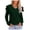 Green, variant on Blouses for Women Ruffle Long Sleeve Fashion Casual Solid Color Loose Pullover V Neck Long Sleeve Tops