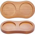 thumbnail image 1 of 1 bandeja de madera para servir café, centro de mesa, pequeña bandeja ovalada de madera, bandeja decorativa de madera para mesa de café, mostrador, cocina, decoración del hogar., 1 of 6