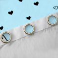 thumbnail image 4 of Manfei Kawaii Kitten Blackout Curtains Set of 2 (38x54 Each), Graffiti Love Heart Doodle Living Room Curtains, Blue, 4 of 6