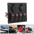 thumbnail image 4 of 4 Gang Rocker Switch, Waterproof IP66 Boat Rocker Switch  For Passenger Cars, 4 of 8