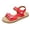 Red, variant on Beach Shoes for Women Open Toe Platform Sandals Adjustable Slingback Flat Shoes Lightweight Summer Footwear Beige Size 9.5