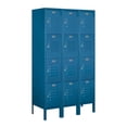 thumbnail image 3 of 12" Wide Four Tier Standard Metal Locker - 3 Wide - 5 Feet High - 15 Inches Deep - Blue - Assembled, 3 of 4