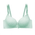 thumbnail image 4 of Promotion Clearance Lace No Steel Ring Small Chest Gathered Adjustment Lace Bow Bra + Briefs Set black 70, 4 of 7