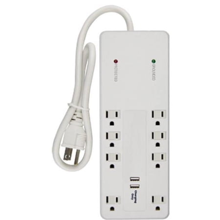 Master Electrician PS-823F-2A Surge Protector  8-Outlet  White - Quantity 1 price history on PriceWatchPro