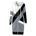 thumbnail image 4 of Tbopshirt Hoodie Jackets Sweatshirts for Women Sweatshirts Coat,Zip up Oversized Printed Loose Fitting Long Sleeved Hoodie Casual Tops Long Jacket,Hoodie Sweatshirt, 4 of 5