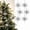 Silver, variant on 6 Pack Glitter Star Christmas Tree Ornaments, 3.94 Inch Spiky Star Hanging Decorations, 3D Starburst Xmas Tree Ornament for Holiday Wedding Home Decor, Champagne