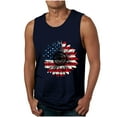 thumbnail image 1 of Tanques para Hombre para el Verano Solto Chaleco Impresión Deportivo Cuello Redondo, Casual, 1 of 3