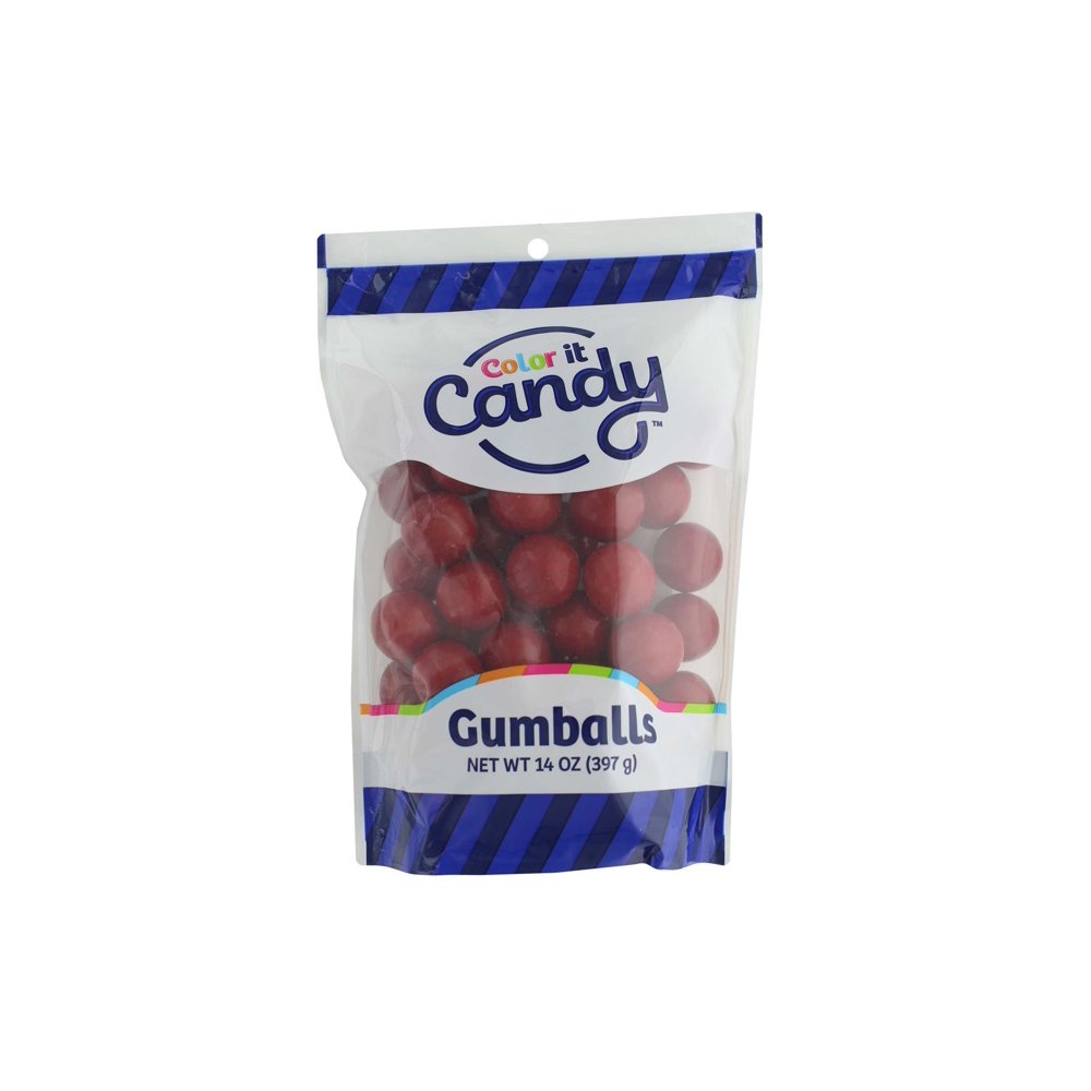 Color It Candy Gumballs 14oz Stand Up Bg Red
