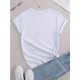 thumbnail image 2 of Women's Lemon & Floral Print Short Sleeve T-Shirt - Soft, Breathable, Machine Washable Casual Top for Casual Attire, Casual Summer Top | Stylish Round Neck | Blend Tee, 2 of 5
