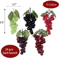 thumbnail image 2 of 10 Bunches Fake Grapes Artificial Fruit Artificial Grapes for Home House Kitchen Party Wedding Photography Decor 5 Colors, 2 of 3