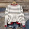 thumbnail image 3 of ZUKMRJPC Christmas Sweatshirt for Women and Men Long Sleeve Fashion Striped Print Crewneck Sweatshirts Holiday Comfy Fleece Lined Tops, 3 of 7