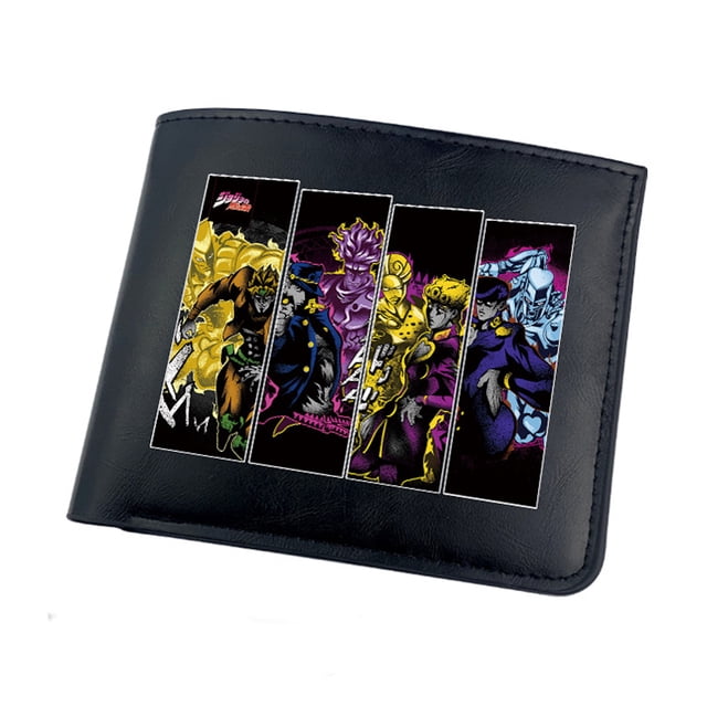 Cartera Anime JoJos Bizarre Adventures de piel, 12 x 10 x 1,5 cm
