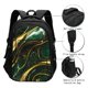 thumbnail image 3 of Balery Green Marble Mochila con carga USB para hombre y mujer - Mochila impermeable y antirrobo para laptop con puerto USB para viajes, trabajo, 3 of 7