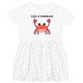 thumbnail image 3 of Inktastic Cute and Crabulous Funny Crab Girls Toddler Dress, 3 of 5