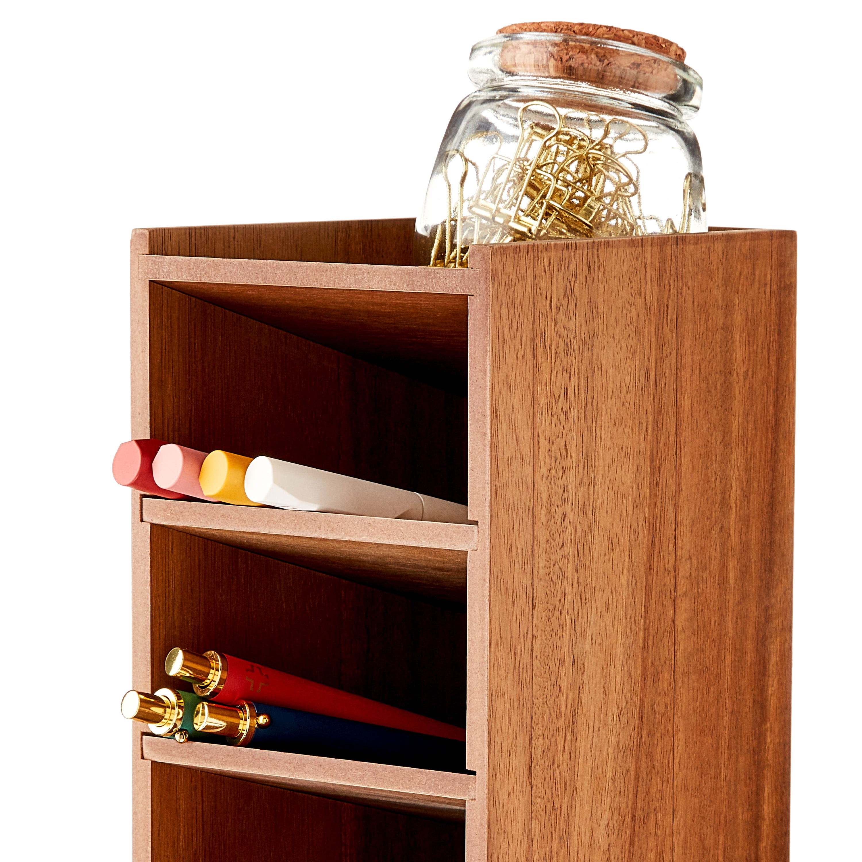 Pen+Gear Wooden Pencil Tower, 3.6 in x 5 in x 9.9 in